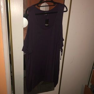 TORRID Deep Purple Cold Shoulder Top